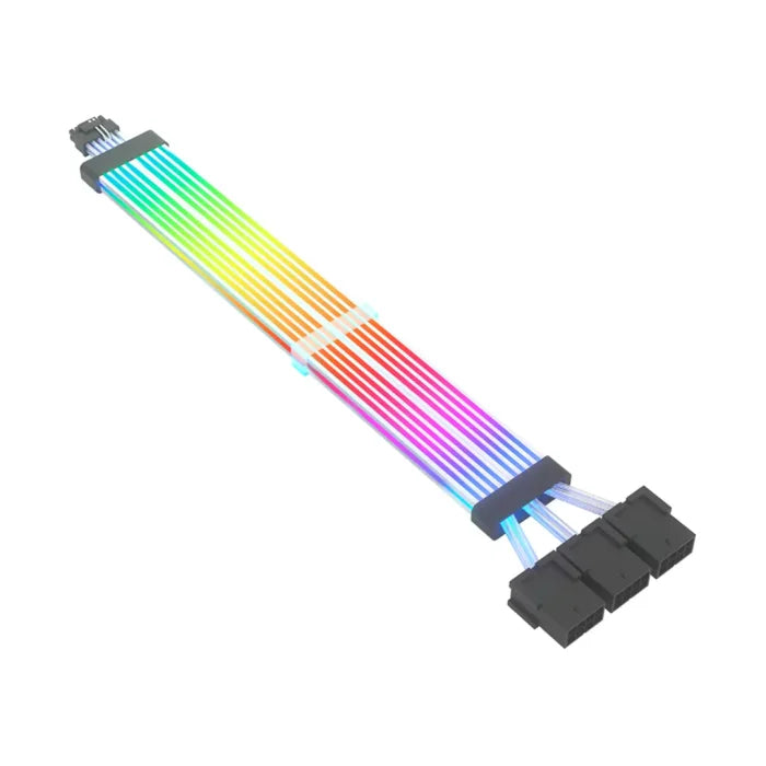 TrueNort VGA 3×8-Pin to 12+4 Pin 360° ARGB Extension Cable For GPU RTX 40 Series Black TrueNort VGA 3×8-Pin to 12+4 Pin 360° ARGB Extension Cable For GPU RTX 40 Series Black